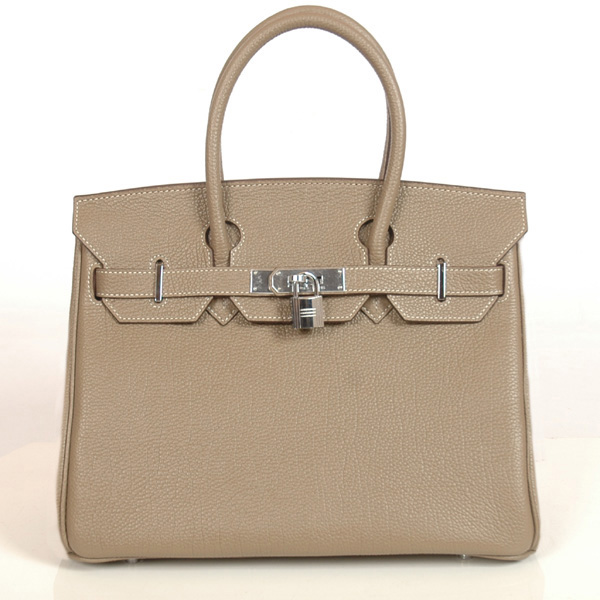 H30BJDGS Hermes Birkin in pelle togo togo 30cm in grigio scuro con